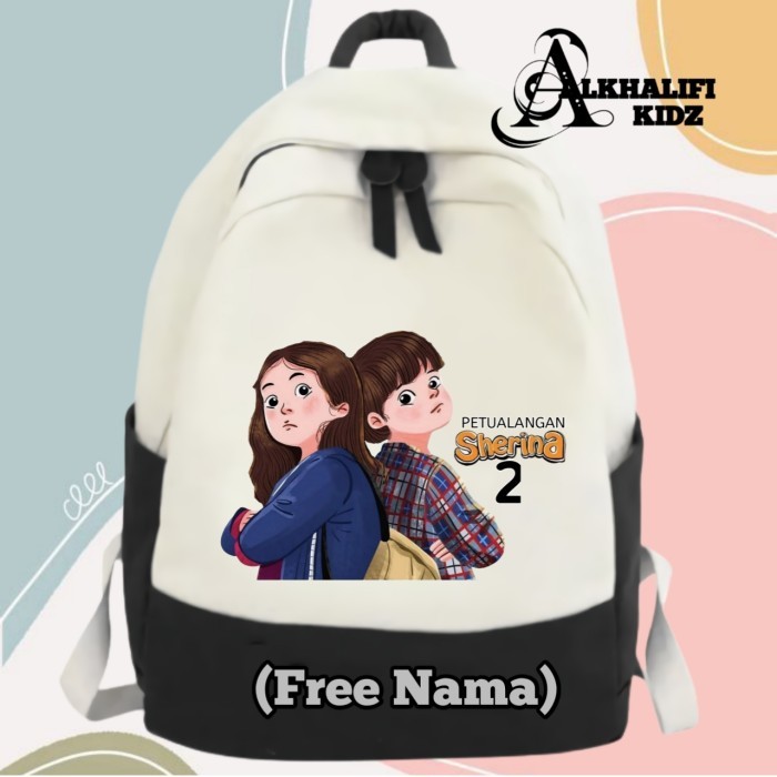 TAS RANSEL ANAK MOTIF PETUALANGAN SHERINA 2 GRATIS PASANG NAMA