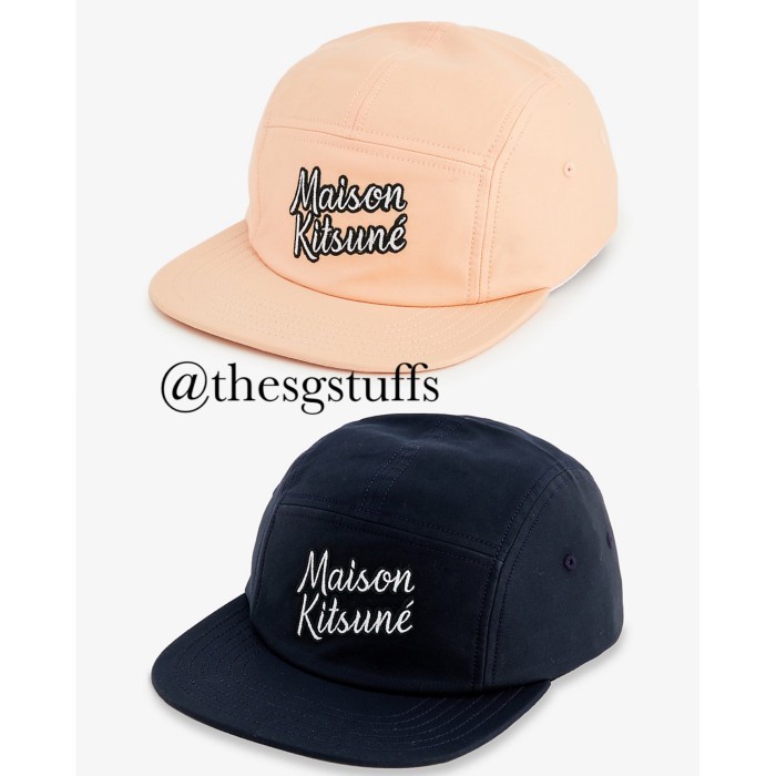 MAISON KITSUNE Logo-embroidered cotton-twill baseball cap/topi casual