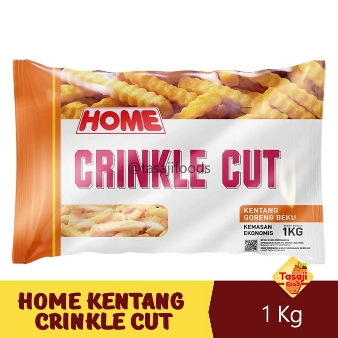 Home Kentang Goreng Crinkle Cut 1 Kg Frozen Original