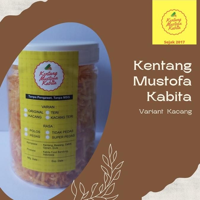 

Kentang Mustofa Kabita Kacang (Toples 600Ml) Original