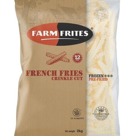

Farm Frites Crinkle Cut French Fries Kentang Goreng 12Mm 2Kg Original