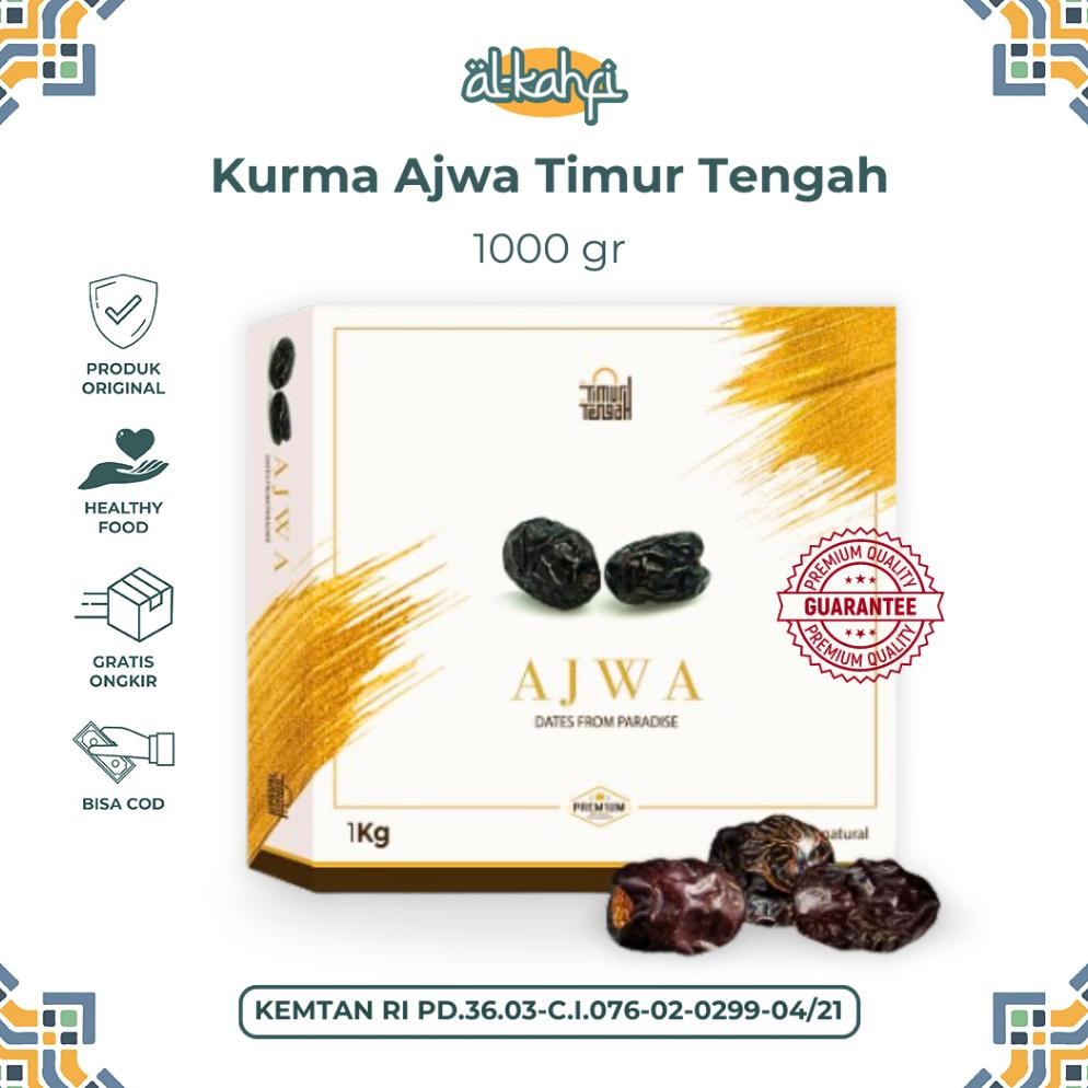 

Kurma Ajwa Timur Tengah 1Kg Premium High Quality Dates Natural