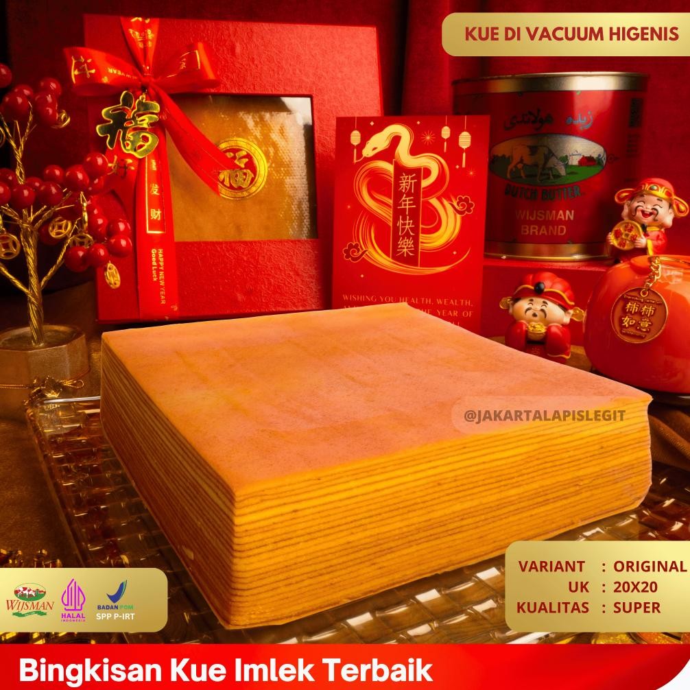 

zoe (kualitas super) kue lapis legit 20x20 wisman 100% halal