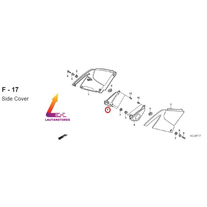 83611-Kcj-660 Cover Tutup Kanan Karburator Chrom Krom Tiger Revo Termurah Langka