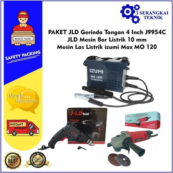 sale paket mesin las izumi - gerinda jld - bor jld