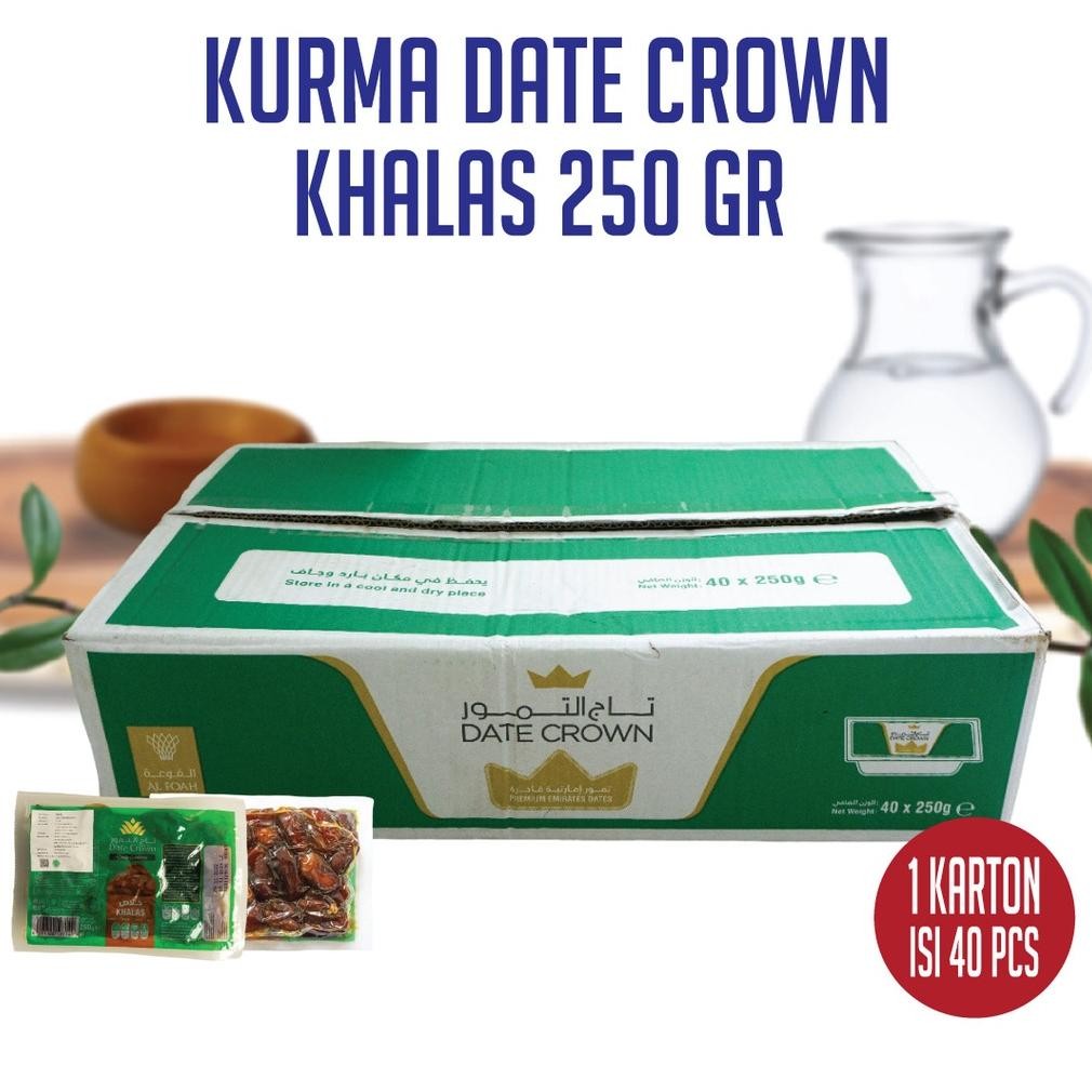 

risto- kurma date crown khalas 250gr 1karton - date crown khalas 250gr 1karton