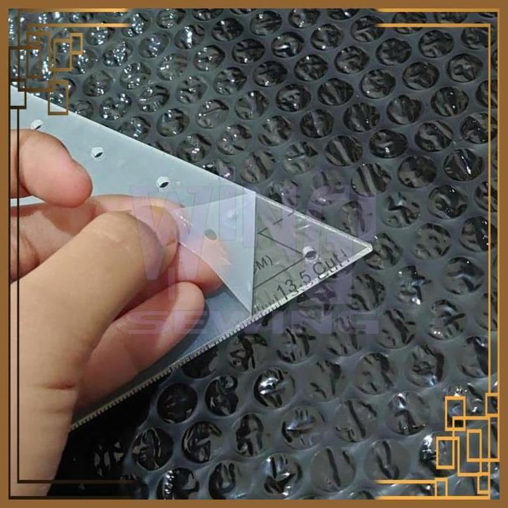 

[WGS] PENGGARIS JAHIT POLA HEXAGON SKALA 15.5CM SEGI 6 MIKA AKRILIK ACRYLIC