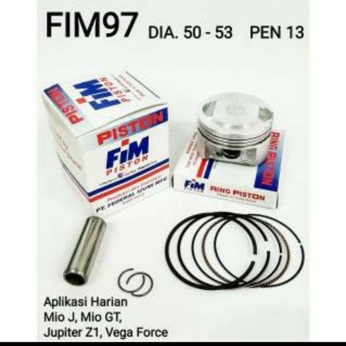 Piston Bore Up Mioj Gt Mio Soul Jupiter Z1 Vega Force 50 50.25 50.5 50.75 51 51.5 52 52.5 53 Mm 51Mm