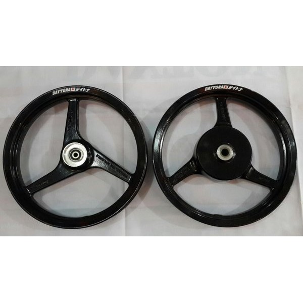 Velg Daytona Japan Original Palang 3 Matik 14 Inch Silver Hitam Black Mio Sporty Soul Smile Fino Kar