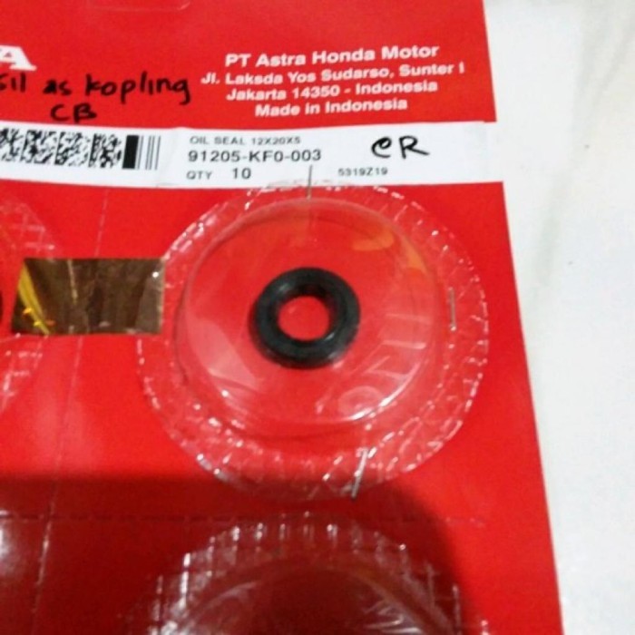 Sil Oli Waterpump Cb150R 12X20X5 Ori Honda 91205 Kf0 003 Termurah Langka