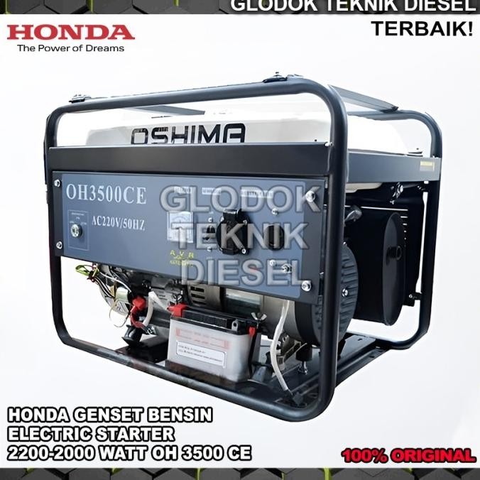 Mesin Genset Honda Oshima Oh 3500 Ce 2000 Watt Generator Oh3500Ce Ori