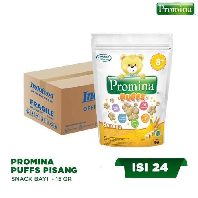 Grosir 1 Ctn - Promina Puffs Pisang 15 Gr