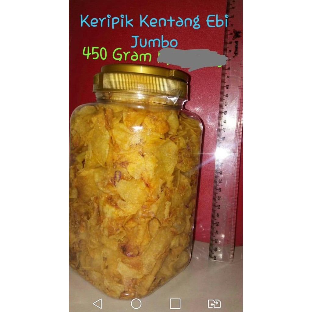 

BIG SALE KERIPIK KENTANG EBI HOMEMADE ENAK BERKUALITAS 450 GRAM !!!!!