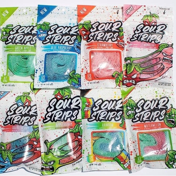 

BIG SALE SOUR STRIPS ACTUAL SOUR CANDY !!!!!