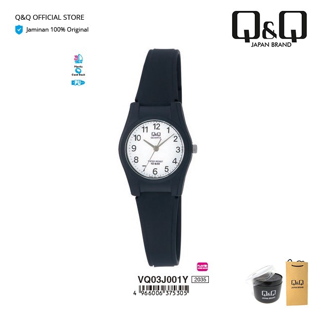 Q&Q Qnq Qq Original Jam Tangan Wanita Analog - Vq03 Vq03J Water Resist