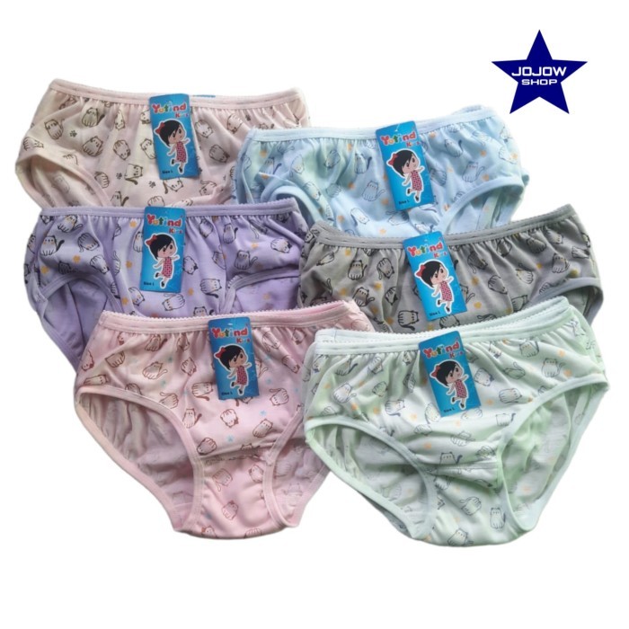 CD anak perempuan Yutind kids 1184 isi 6 Pcs Celana dalam anak