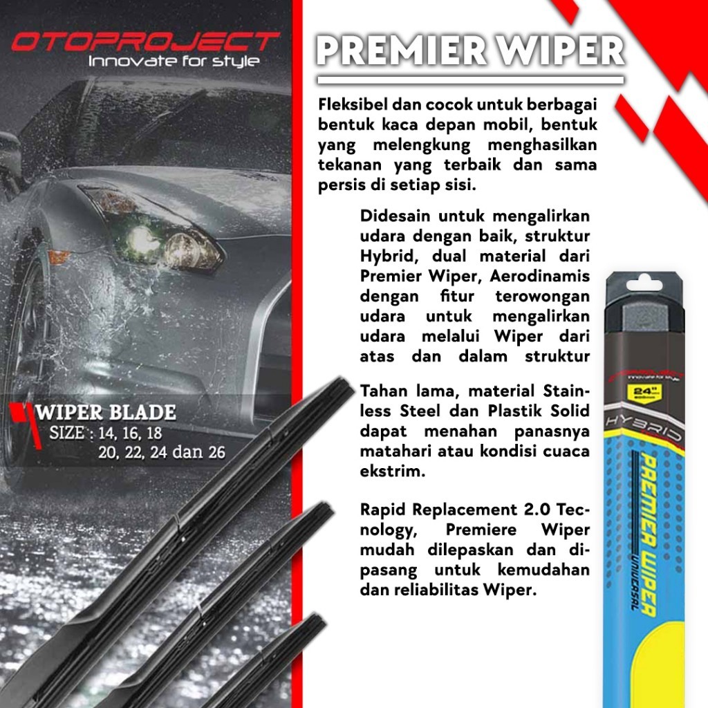 Otoproject - Wiper Otoproject Premier 14" | Wiper Depan