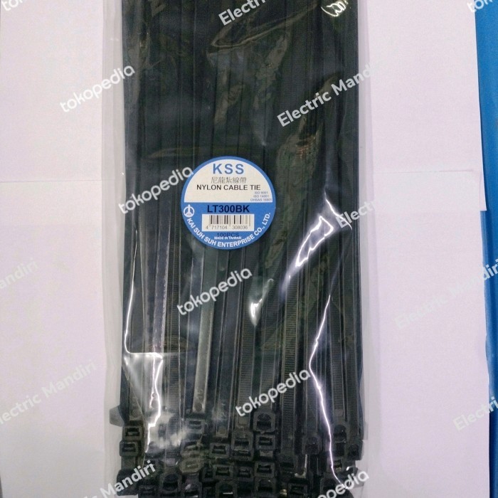 

KSS CABLE TIES LT 300 x 7.6 mm Per Pack 100pcs-BLACK