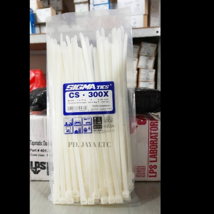 

Sigma Kabel Ties 30cm CS-300X- Pengikat Kabel 7,6m-Cable Ties 100Pcs