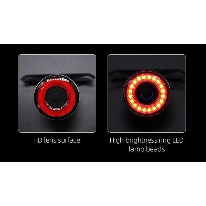 LAMPU SEPEDA BELAKANG ROCKBROS Q3 SMART LIGHT TAIL REAR BRAKE SENSOR