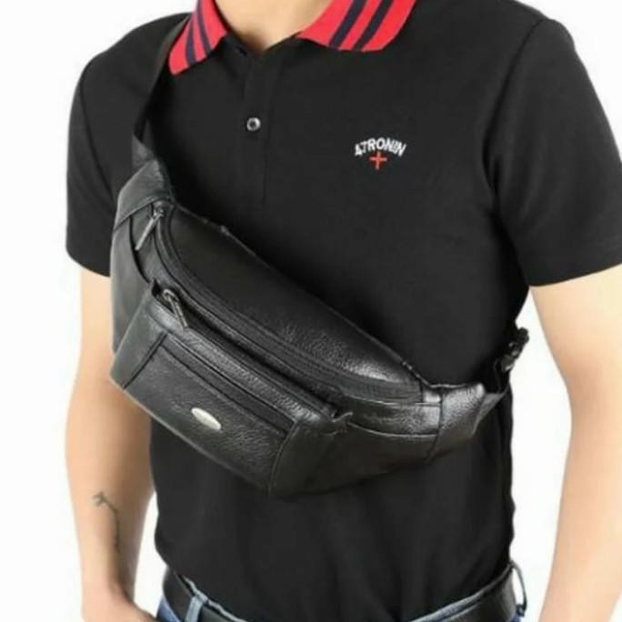 Waist Bag Pria & Wanita Kulit Sapi Asli/Tas Pinggang Original Babaproject72
