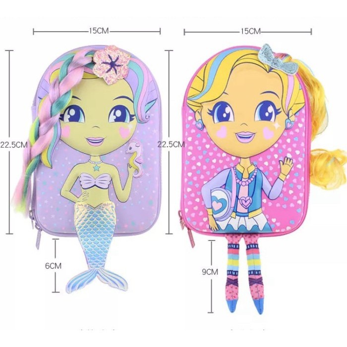 

KOTAK PENSIL MERMAID /PENCIL CASE 3D GIRL MIRROR SMIGGLE