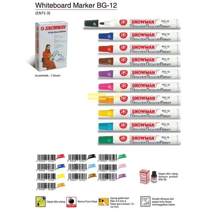 

SPIDOL SNOWMAN WHITE BOARD BG-12 (1 KARTON)
