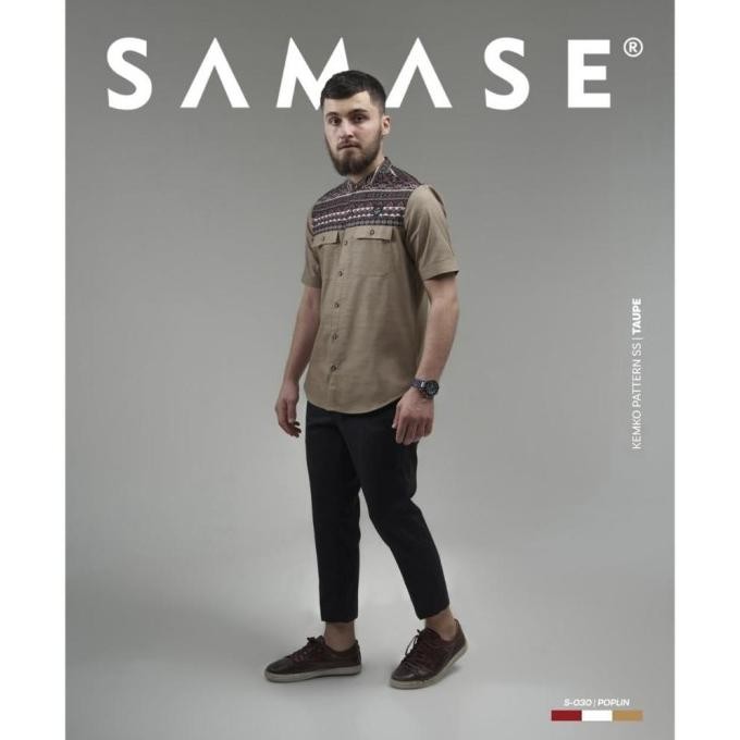 Samase Kemko Pattern Heritage S030 Big Size Baju Kemaja Koko Pakaian Muslim Pria Dewasa Samase Cloth