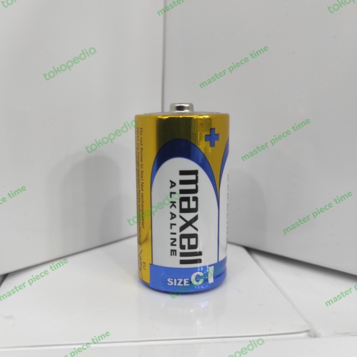 Baterai Tipe C Lr14 / 1.5V/C Maxell Alkaline Gold Original