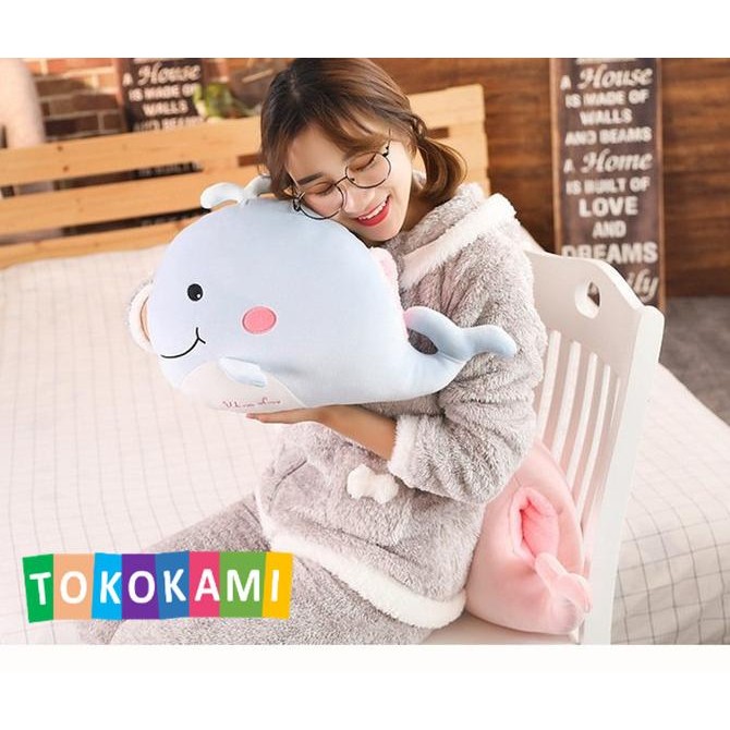 Boneka Balmut Bantal Selimut Sea Animals Whale Paus And Penguin Hey.Ladyies