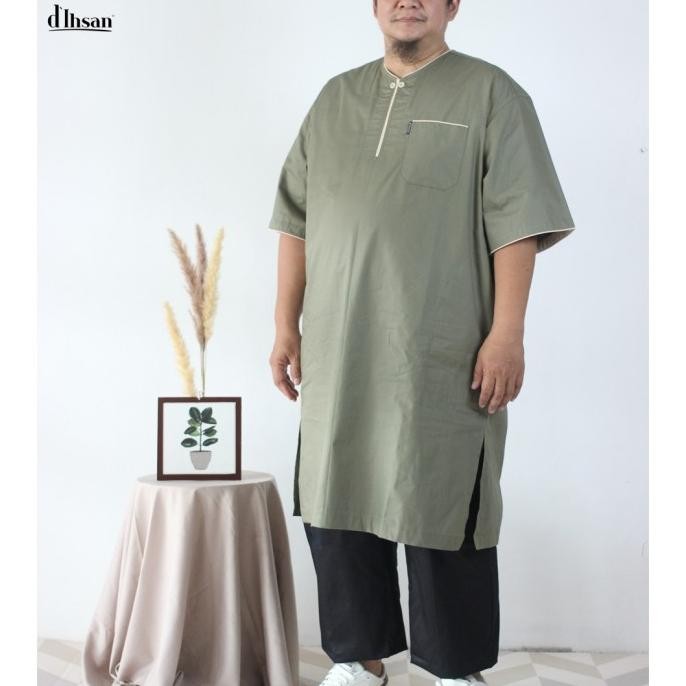 Baju Koko Pria Pakistan Lengan Panjang Model Klasik Simple D'Ihsan Astridstore4