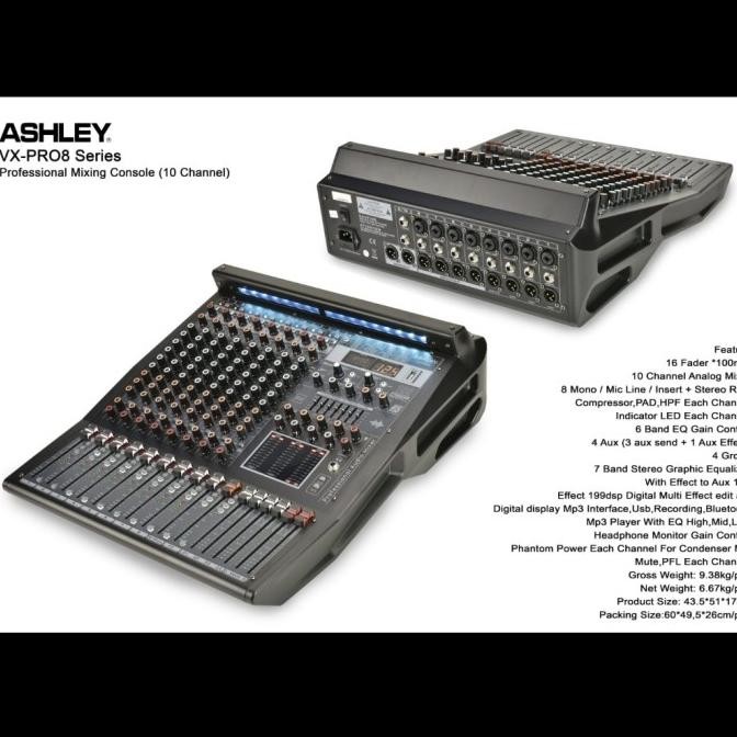Sale Ashley Vx Pro8 8Ch Mixer Ashley Vx Pro 8 Garansi Original