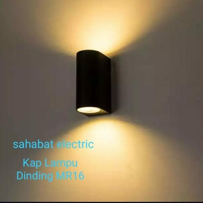 LAMPU DINDING OUTDOOR MR16 2ARAH/LAMPU TAMAN WATERPROOF 2ARAH
