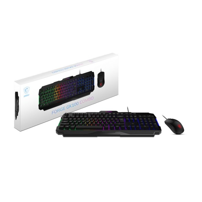 KEYBOARD MOUSE MSI FORGE GK100 COMBO - BUNDLE KEYBOARD MSI GK100+MOUSE GM100