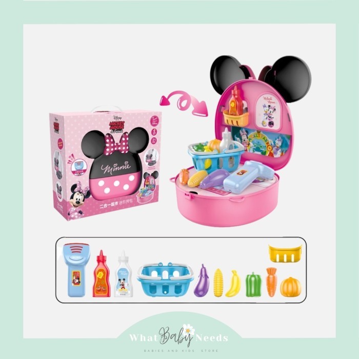 Mainan Tas Mickey Minnie Mouse and Frozen / Mainan Tas Selempang Anak