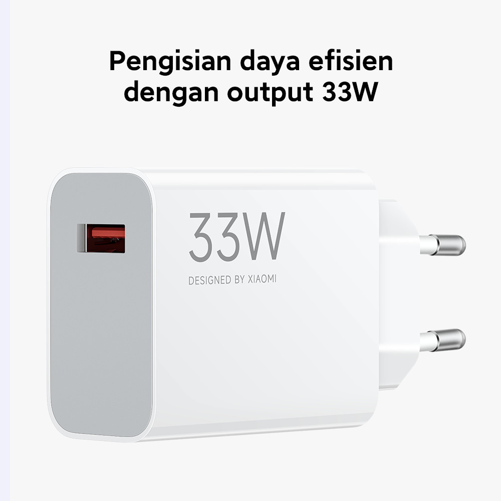 Xiaomi 33W Charging Combo Tipe A | Pengisian Daya Efisien | Output hingga 33W | Bahan Premium & Tahan Lama [Official Store] - Gambar 2