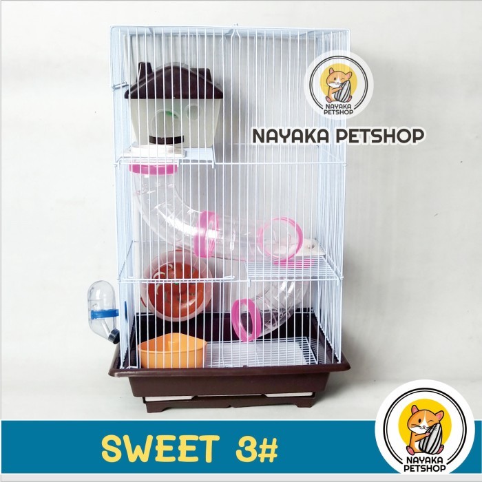 Sweet 3# Kandang Hamster Besar Tingkat 3 Lantai Murah