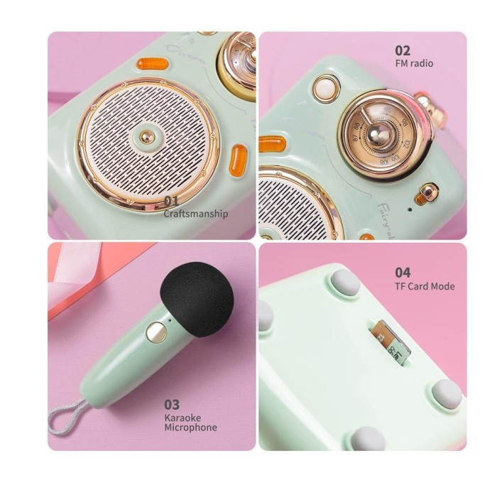 Divoom Fairy-OK Portable Bluetooth Speaker with Karaoke Microphone Terbaru Berkualitas