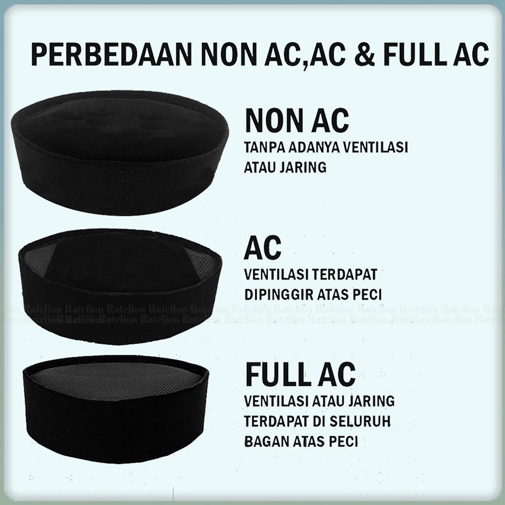 Berkah Sale Peci Wadimor Ac, Non Ac, Full Ac Tinggi 7 8 9 10 Cm Songkok Original Hitam Merah Maroon 