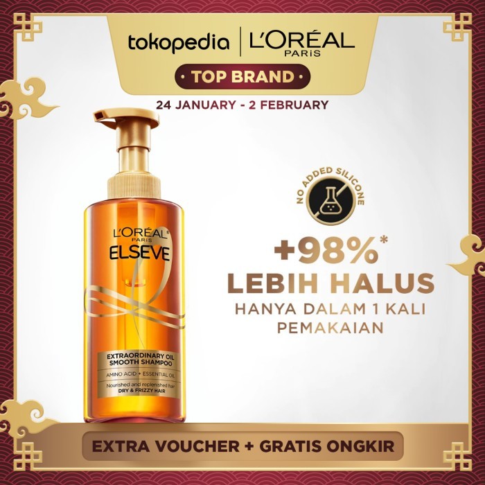 L'Oreal Paris Extraordinary Oil Premium Shampoo Smooth - 440ml