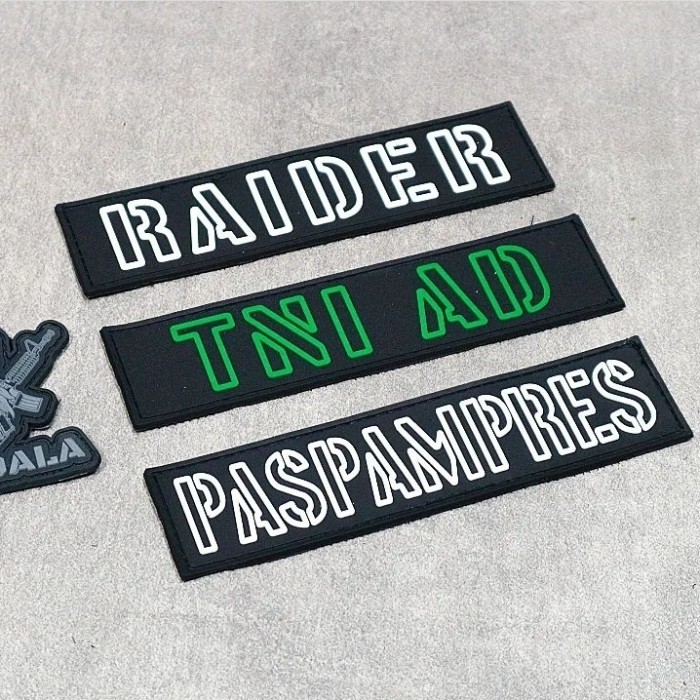 PROMO Patch Rubber 3D Paspampres / TNI AD / Raider untuk rompi Jaket dll