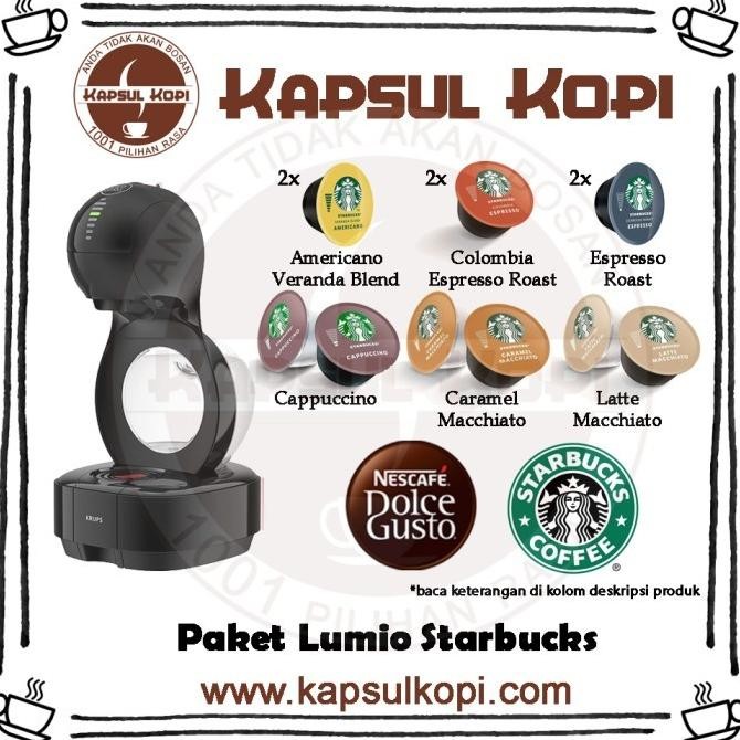 Paket Lumio Starbucks Nescafe Dolce Gusto Mesin Kapsul Kopi Coffee Jilbabputih2