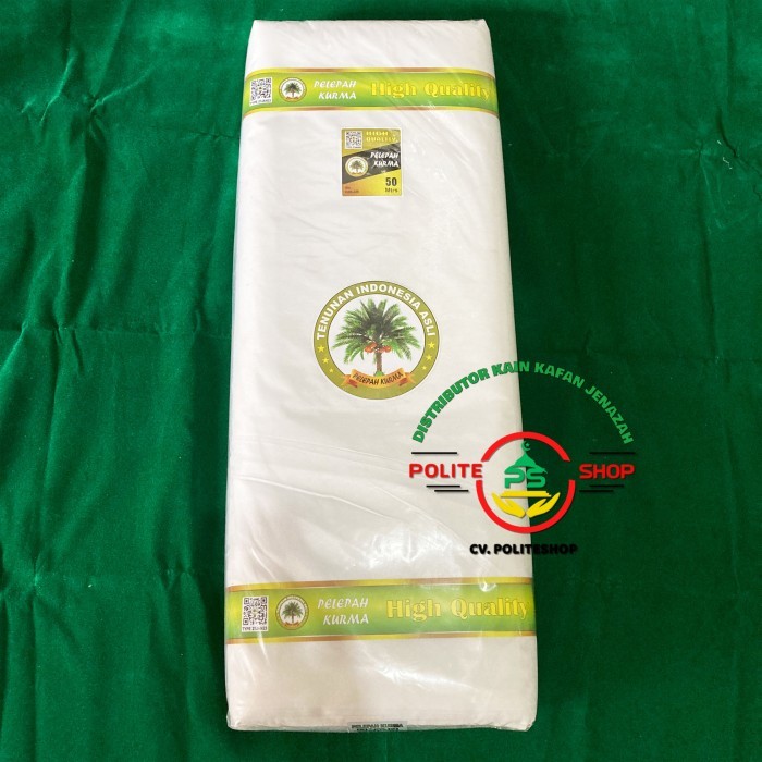 

Kain kafan mori 1 gulung 150cm x 50 meter cap Pelepah Kurma