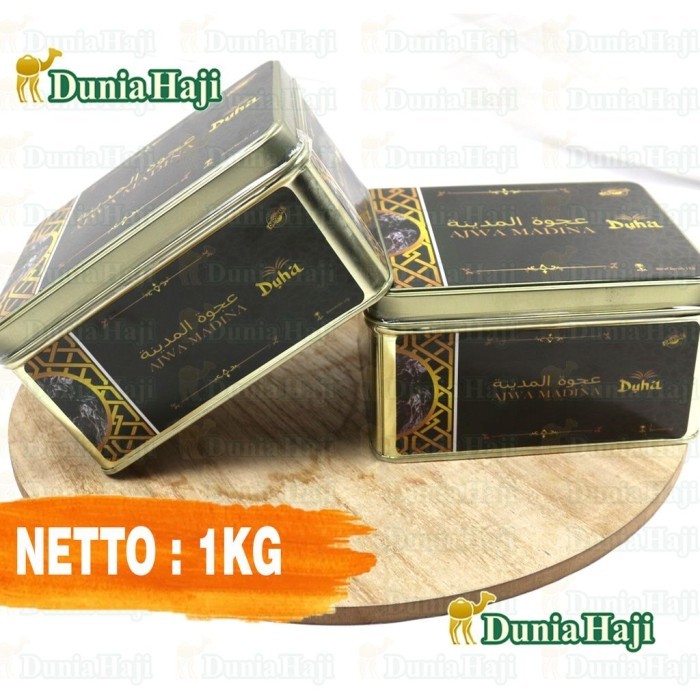 

Kurma Ajwa Ruthob 1KG Lembut Kemasan KALENG / Azwa Ajwah Kurma Nabi