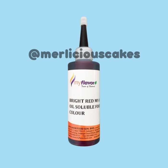 

(:(:(:(] 120 Gram Red Oil My Flavor Food Colour Pewarna Makanan Buttercream