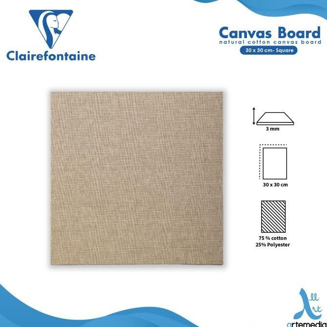 

KANVAS LUKIS CLAIREFONTAINE NATURAL 30X30CM CANVAS BOARD
