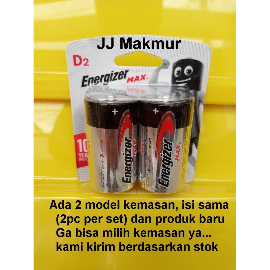 TERBAIK BATU BATERAI ENERGIZER MAX TIPE D ISI 2PC BATTERY BATERE ALKALINE 2 PC KODE 1306