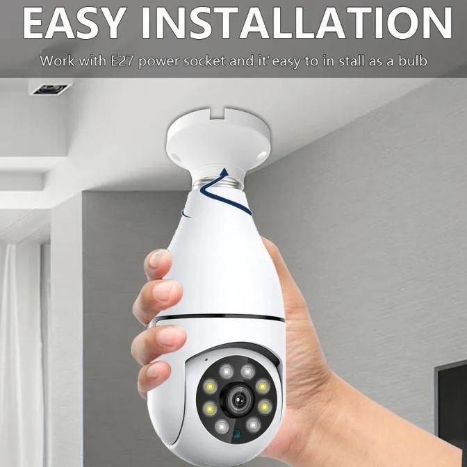 CCTV BOHLAM LAMPU CAMERA 8MP CCTV ICSEE WIFI WIRELESS MODEL BOHLAM