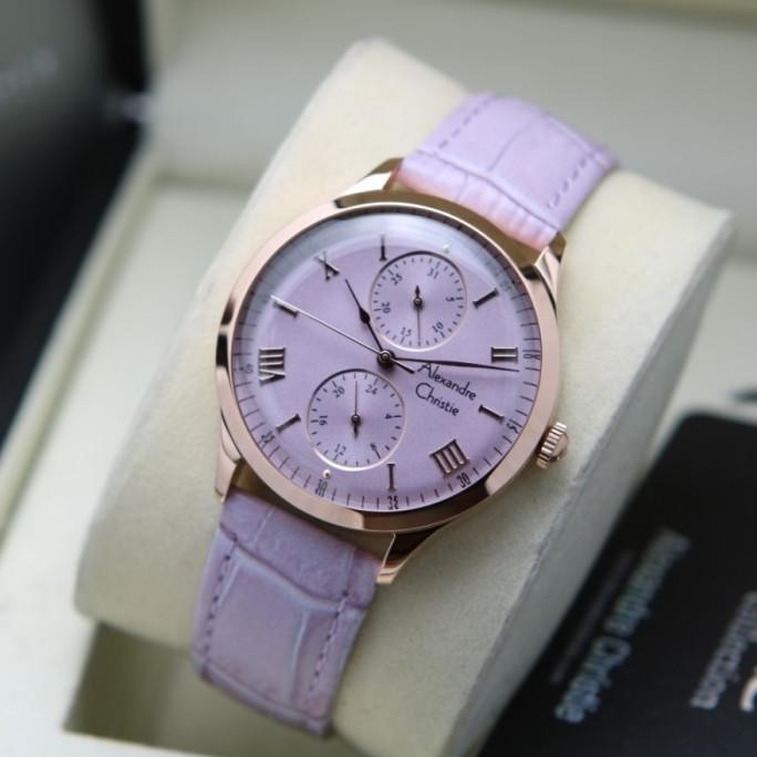 JAM TANGAN WANITA ALEXANDRE CHRISTIE AC 2943 / AC2943 LEATHER ORIGINAL Terlaris