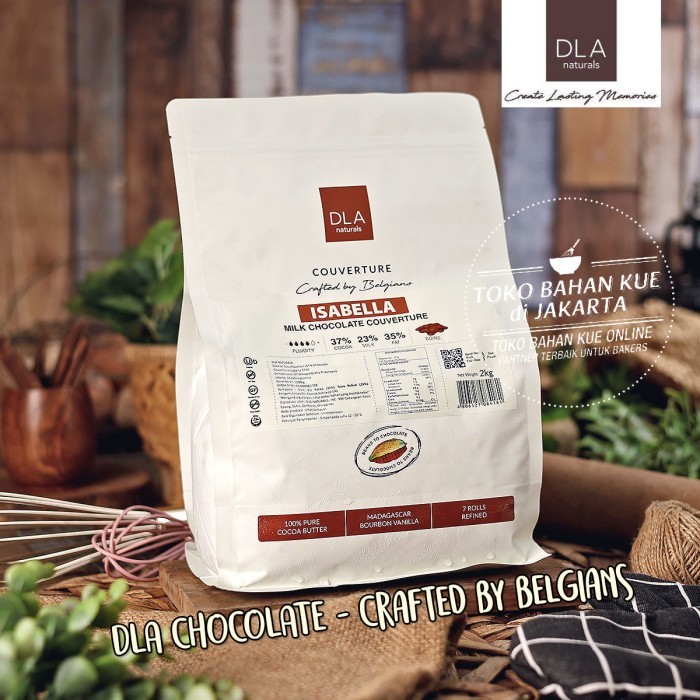 

DLA Naturals ISABELLA 2kg ASLI Milk Chocolate Couverture Coin Coklat